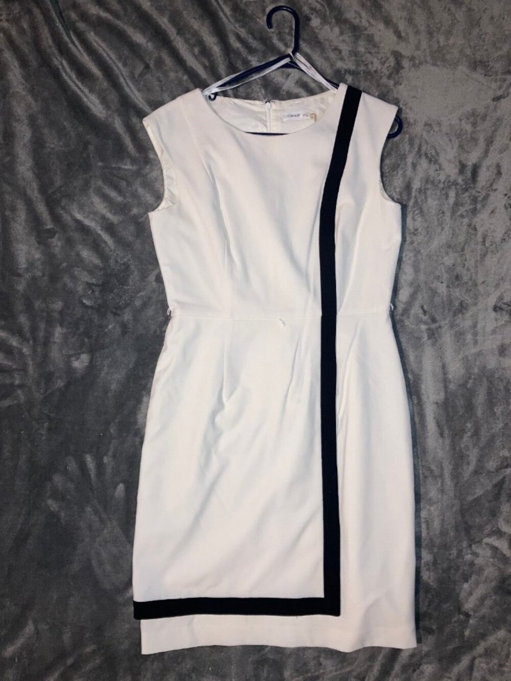 Calvin Klein White Sheath Dress Size 8